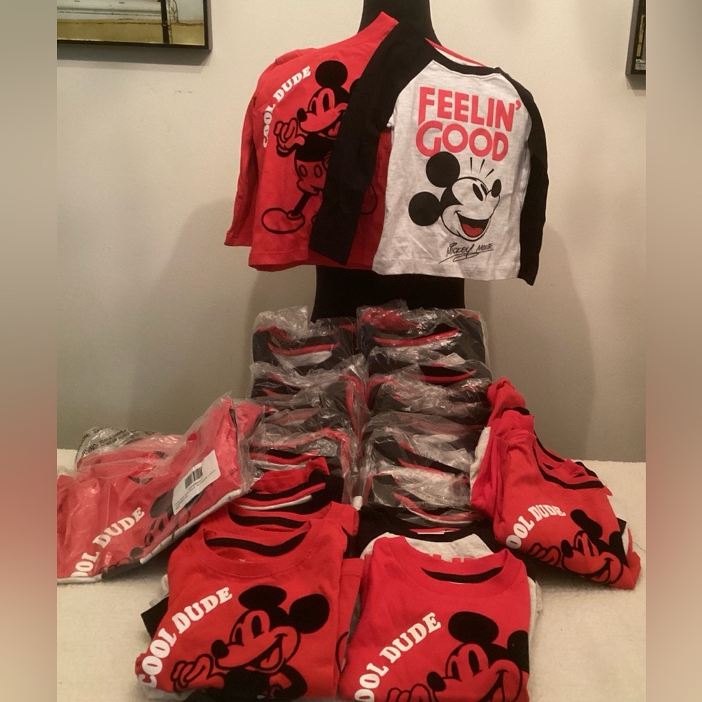 Disney Red/grey Mickey Mouse Toddler Shirt